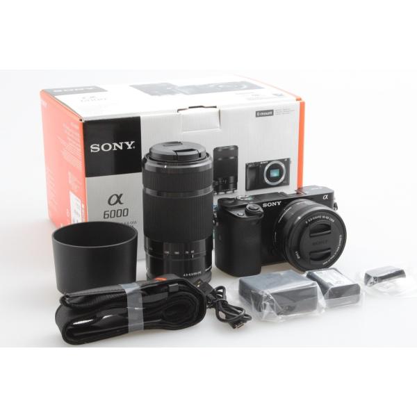 SONY ILCE-6000Y/B α6000ダブルズームレンズキット　黒　ブラック　ソニーミラーレ...