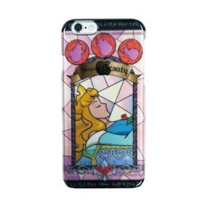 スマホケース Disney ディズニー iPhone6s 6 シェルジャケット ステンドグラス柄 オーロラ姫 ブランド ケース｜m-channel
