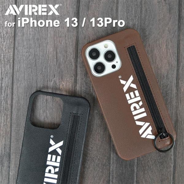 スマホケース iPhone 13Pro 13 6.1inch AVIREX アヴィレックス ジップ ...