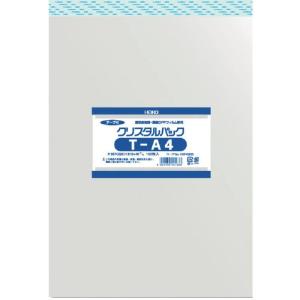 シモジマ ヘイコー 透明 OPP袋 クリスタルパック テープ付 A4 100枚 T-A4 006743200｜m-choiceplaza