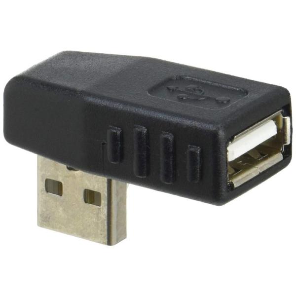 エスエスエーサービス USB・A 変換コネクタ・上向きL字型 USB・A(オス)-USB・A(メス)...