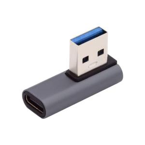 Cablecc USB-C Type C メス 90度 左角度 薄型 USB 3.0 Aオス データ...