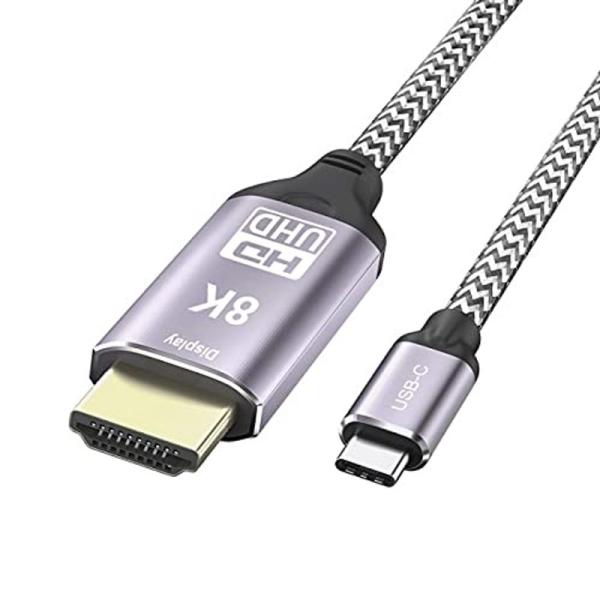 NFHK HDMI 2.0ディスプレイモニターケーブルコネクタ1.8MからUSB4 USB-Cタイプ...