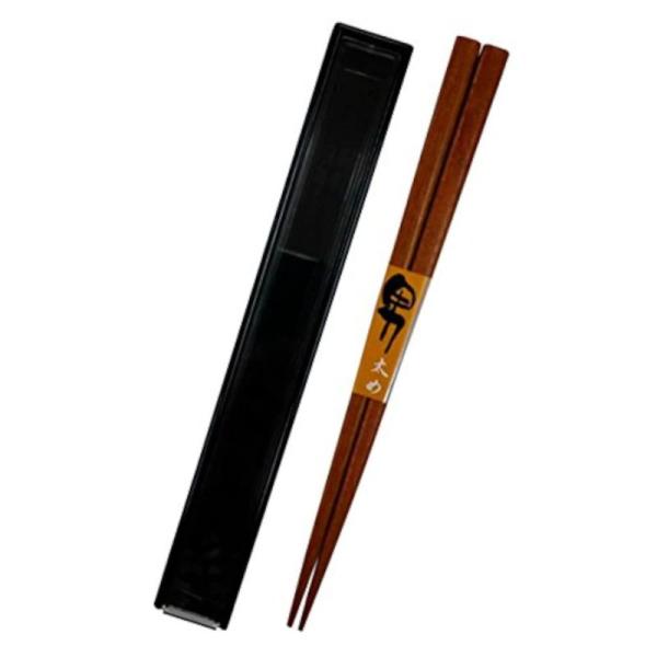アオバ 箸 箸箱 ペアセット おとこの箸 長めの 23.5cm 弁当 国産 ナチュラル