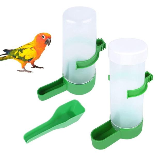 HooAMI自動給餌器 水入れ 給水器 鳥 ペット用 自動餌やり器 透明タンクで食物の残量確認可 b...