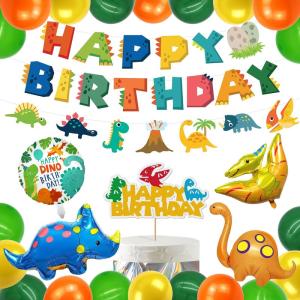 HaHaHa 恐竜 誕生日 飾り付け バルーン セット 男の子 バースデー パーティー デコレーション HAPPY BIRTHDAY 風船｜m-choiceplaza