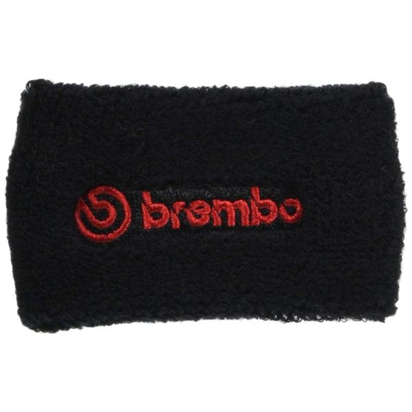 brembo(ブレンボ) リザーバータンク カバー リストバンド 80x50mm ブラック/赤ロゴ ...