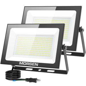 MORSEN 投光器 投光器 led 投光器 屋外 投光器 100v 投光器 防水 作業灯 100W 15000ML 6500K 昼光色 灯