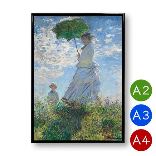 A2/A3/A4ポスター （クロード・モネ) 散歩・日傘をさす女 マットコート紙 インテリア アート...