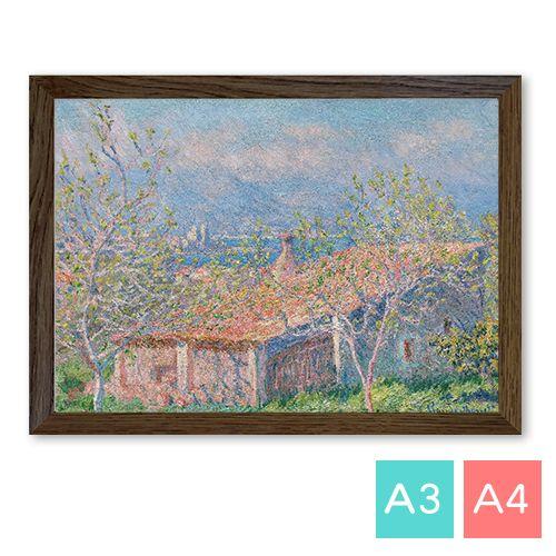 A3/A4ポスター （クロード・モネ) アンティーブの庭師の家 Gardener&apos;s House a...