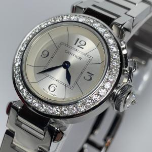 カルティエ CARTIER WJ124021 ミスパシャ K18PG ダイヤベゼル クォーツ レディース _923305 Cartier（カルティエ） CARTIER WJ124021 ミスパシャ K18PG ダイヤ