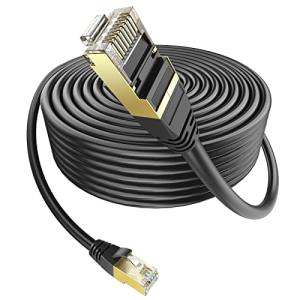 Ankuly LANケーブル 屋外用 ランケーブル CAT6準拠 PoE対応 20m コネクタ付き カテゴリ6 業務用ブラック｜m-dotto