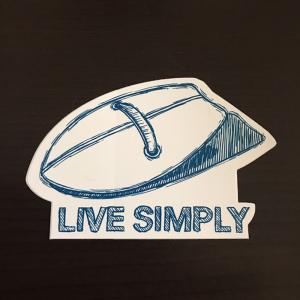 【pa-22】patagonia パタゴニア ステッカー LIVE SIMPLY HANDPLANE