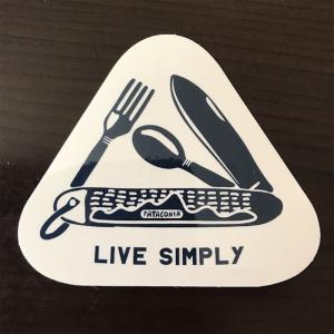 【pa-38】patagonia パタゴニア ステッカー LIVE SIMPLY POKETKNIFE