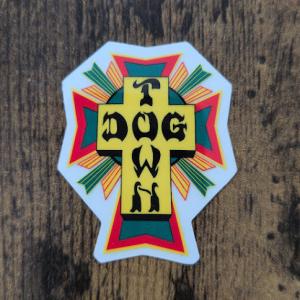 【ST-1021】Dogtown Skateboard ドッグタウン STICKER スケートボード ステッカー CROSS LOGO RASTA 5.1