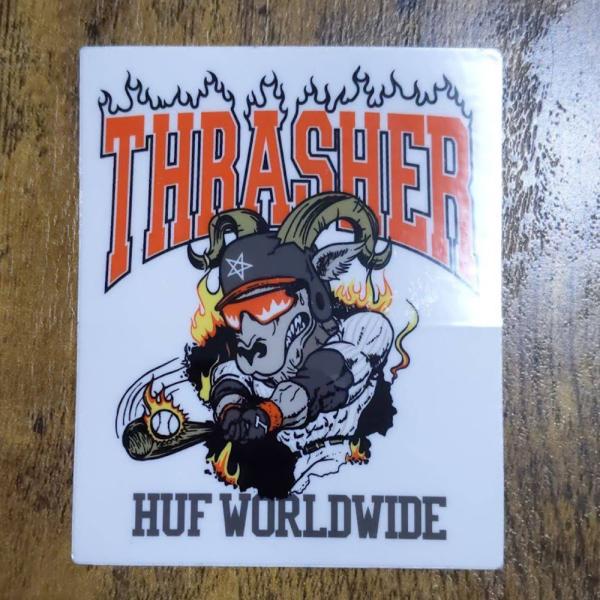 【ST-347】HUFxTHRASHER Magazine skateboard sticker ハ...