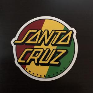 【ST-369】Santa Cruz Skateboard サンタクルーズ スケートボード ステッカー Dot rasta 3