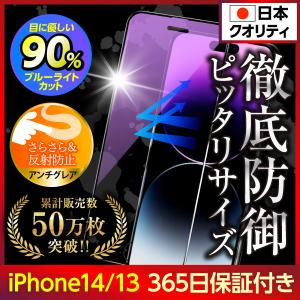 iPhone14 iPhone13 保護フィルム ガラスフィルム pro 液晶保護 ブルーライトカット アンチグレア｜m-f-shop