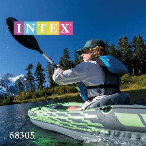 カヤック ボート エアーカヤック カヤックセット 68305 エアカヤック 釣り キャンプ 一人用 チャレンジャーK1カヤック INTEX 68305 【日本正規品】
