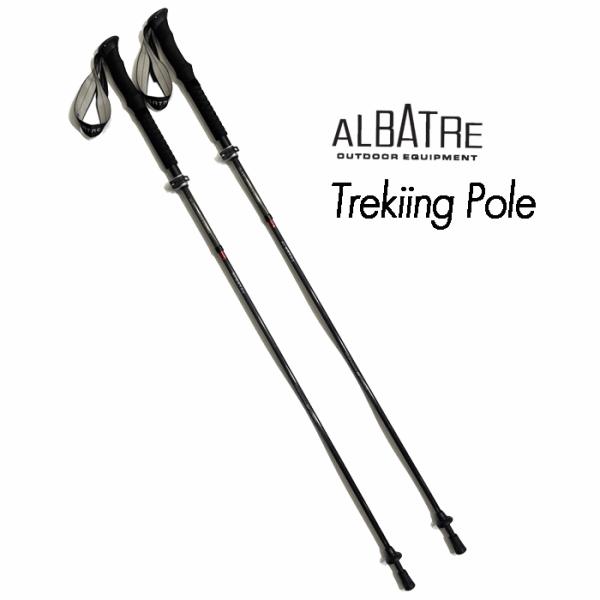 トレッキングポール ウォーキングポール 2本セット I型グリップ カーボン製 ２本組 ALBATRE...