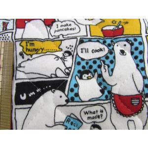 アメコミ風クマ柄キルト生地の詳細画像2