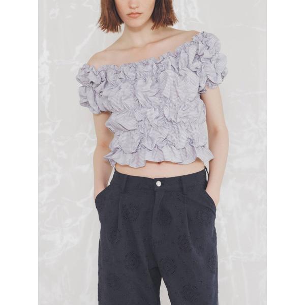WILLFULLY ウィルフリー 即日発送 whip shirring stripe 2way to...