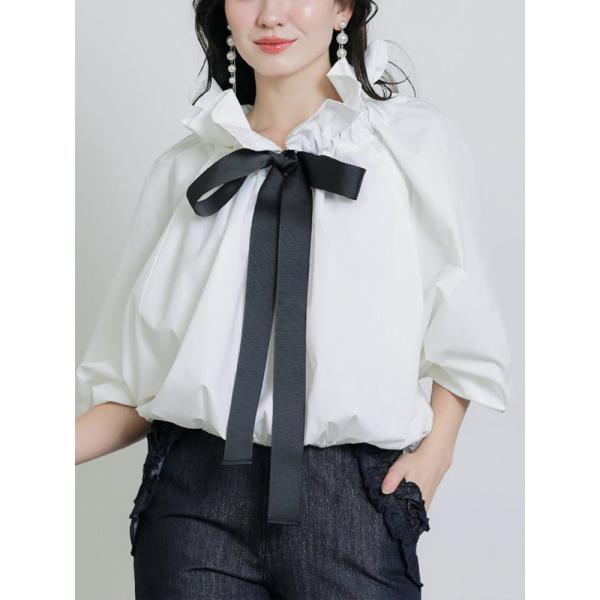 PICCIN ピッチン 即日発送 ビッグカラーグログランリボンブラウス144610 リボンブラウス ...