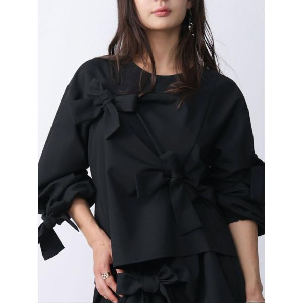 PICCIN ピッチン 即日発送  リボンブラウス 150540 プルオーバー リボン 7分袖 レデ...