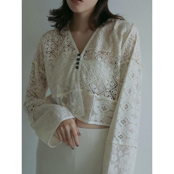 【SALE】アンヌーク anuke 即日発送  Patchwork Lace Cardigan 62...