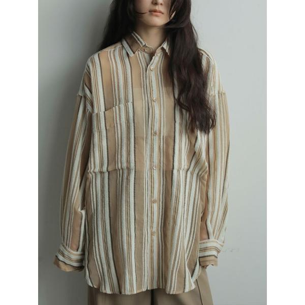 アンヌーク anuke 即日発送  Sheer Stripe Shirts 62520424 シアー...
