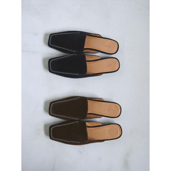 【SALE】アンヌーク anuke 即日発送  Velour Slide Shoes 6252102...