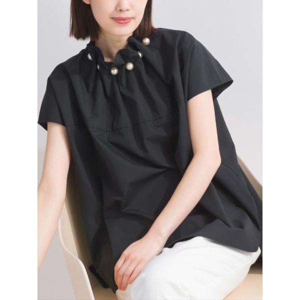 PICCIN PERLA ピッチンぺルラ 即日発送 襟ビッグパールブラウス 901160 ノースリー...