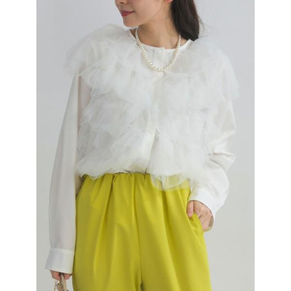 PICCIN PERLA ピッチンぺルラ 即日発送 チュールティアードブラウス 906260 チュー...