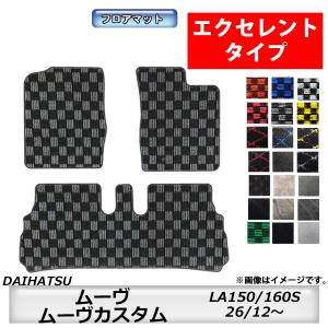 旧型 ムーヴ L150S 前期 フロアマット チェック柄 カーマット ムーヴ マット L150S L152S フロアマット チェック柄 ブラック/グレー