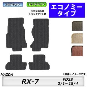 フロアマット　マツダ　MAZDA　ＲＸ−7　FD3S　H3/1〜H15/4　カーマット　抗菌　　消臭　エコノミータイプ
