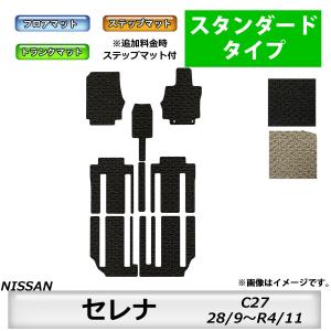 フロアマット　日産　NISSAN　セレナ　SERENA　C27　H28/9〜R4/11　カーマット　抗菌　　消臭　トランクマット付　スタンダードタイプ