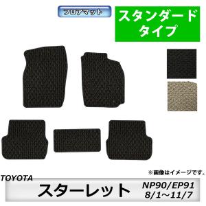 フロアマット　トヨタ　TOYOTA　スターレット　ＮＰ90/ＥＰ91　8/1〜11/7　カーマット　...