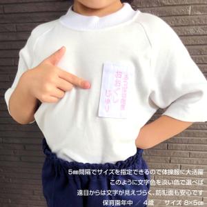 刺繍 縫い付け サイズが指定できるお名前ゼッケ...の詳細画像1