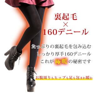 裏起毛タイツ 2足組 防寒 起毛 抗菌 防臭 ...の詳細画像3
