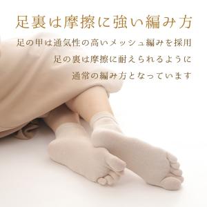 靴下 シルク 絹 日本製 レディース 5本指 ...の詳細画像4