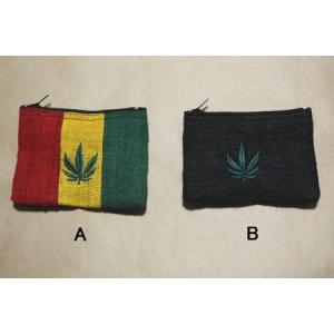 マリファナ コインケース　HEMP ＆ コットン 男女兼用 財布 ウォレット レゲエ｜m-market-web