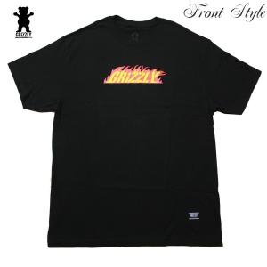 GRIZZLY Tシャツ Hot Rod SS TEE vigr22su47 グリズリー ブラック 黒 スケボー [メール便可]｜メリケンマーケット Street wear