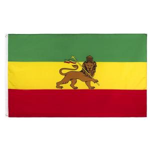 BIG フラッグ ラスタライオン / 旧エチオピア 国旗 / Ethiopia  約150cm×約90cm レゲエ アフリカ メール便可｜m-market-web