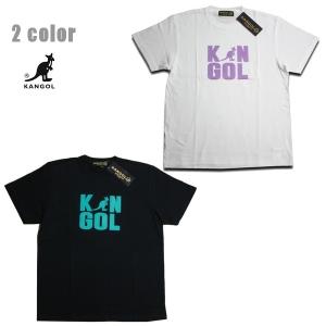 メール便可 KANGOL Tシャツ KG NEW LOGO TEE　LCT0101 カンゴール ホワイト ブラック｜メリケンマーケット Street wear