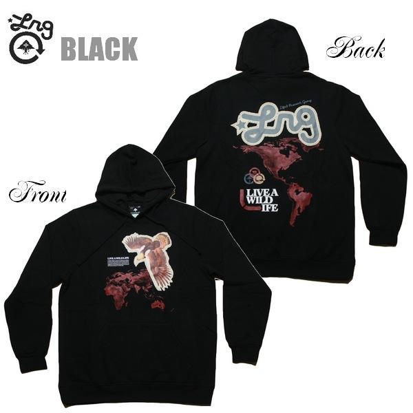 LRG パーカー WILD WORLD POH L2XJMLOXX エルアールジー ブラック 黒 フ...