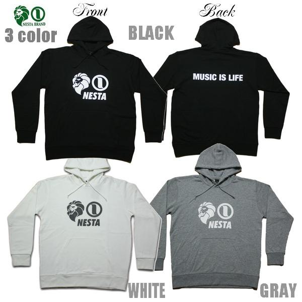 NESTA パーカー JPN加工スリーアイコン プルオーバー 223NB1314 ネスタ ホワイト ...