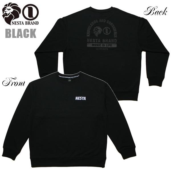 NESTA トレーナー アーチロゴPullover 243NB1302 ネスタ ブラック 黒 レゲエ...