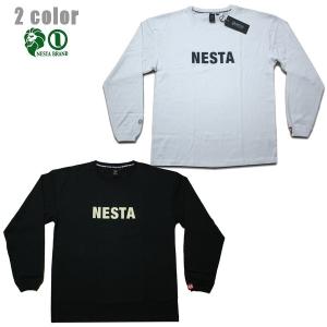 NESTABRAND  長袖Tシャツ MIL-12 ロンT 213NB1107 ホワイト ブラック ネスタブランド レゲエ｜m-market-web