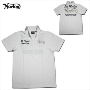 Norton ポロシャツ スキッパー ポロ WHT ホワイト 72N1208 ノートン｜m-market-web