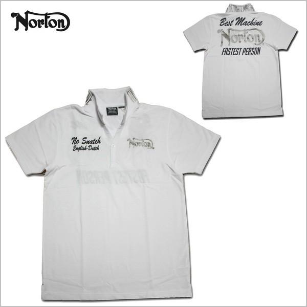 Norton ポロシャツ スキッパー ポロ WHT ホワイト 72N1208 ノートン